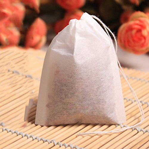 DJYJD 100pcs / Lot bolsitas de 5 x 7CM Bolsas vacías perfumado té con Cuerdas Heal Junta del Filtro de Papel