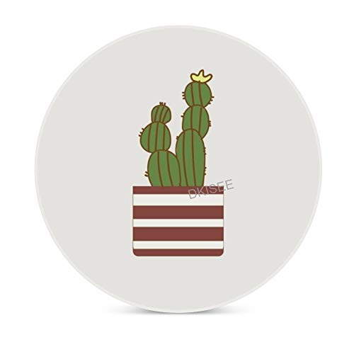 DKISEE - Posavasos de cerámica para bebidas, diseño de cactus con base de corcho, 4 unidades, para inauguración de la casa, cumpleaños, Navidad, SDS539