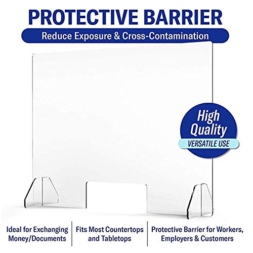 DLMYZ Pantalla Protección Mostrador Transparente Mampara para Mostradores De Tiendas para Oficinas, Bares, Hostelería, Colegios, Tiendas,70 * 60cm