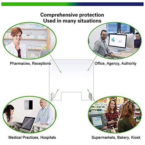 DLMYZ Pantalla Protección Mostrador Transparente Mampara para Mostradores De Tiendas para Oficinas, Bares, Hostelería, Colegios, Tiendas,70 * 60cm