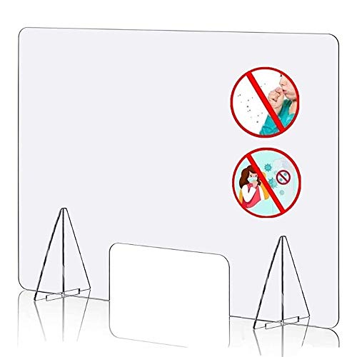 DLMYZ Pantalla Protección Mostrador Transparente Mampara para Mostradores De Tiendas para Oficinas, Bares, Hostelería, Colegios, Tiendas,70 * 60cm