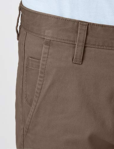 dockers Alpha Original Khaki Slim-Stretch Twill Pantalones, Marrón (Dark Pebble 0433), 30W / 30L para Hombre