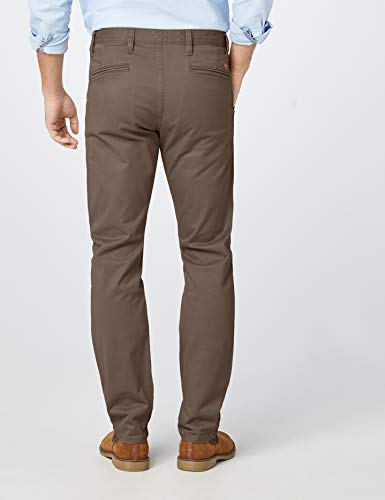 dockers Alpha Original Khaki Slim-Stretch Twill Pantalones, Marrón (Dark Pebble 0433), 30W / 30L para Hombre