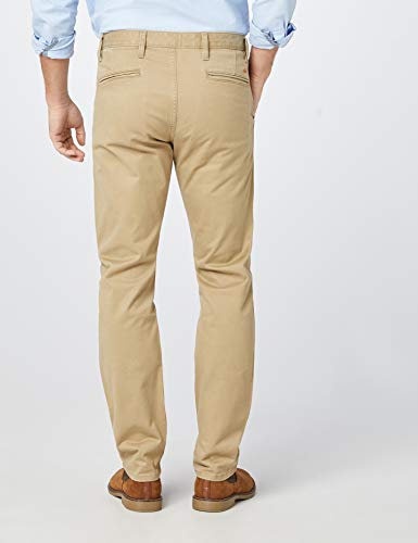 dockers Alpha Original Slim-Stretch Twill Pantalones, Marrón (New British Khaki 0432), 34W / 32L para Hombre