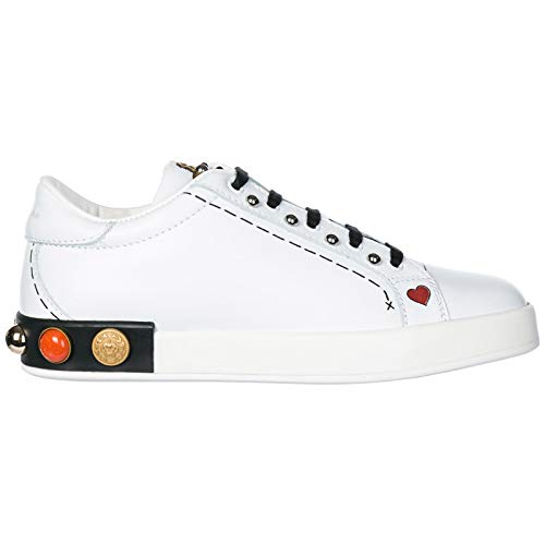 Dolce&Gabbana Zapatos Zapatillas de Deporte niña en Piel Blanco EU 32 D10656AH00689697