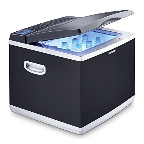 Dometic CoolFun CK40D - Nevera Híbrida portátil, conexiones 230 V (modo de compresor) y 12 V (modo termoeléctrico), 38 litros de capacidad, clasificación energética A+, color negro