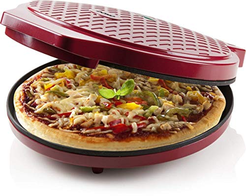 Domo DO9177PZ fabricante de pizza y hornos 1 Pizza(s) Rojo - Horno para pizzas (1 Pizza(s), 30 cm, 12 min, Rojo, 30 cm)