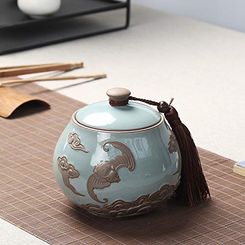 DongGuanShiHongBoZhu Lata de café de cerámica Sella con Tapa de cerámica sellada, Tarro de Almacenamiento de Alimentos de Cocina, contenedor de té, Granos de café, Nuez, Grano, 800 ml