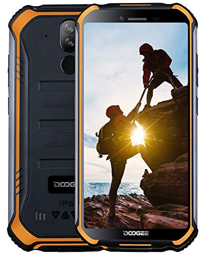 DOOGEE S40 Dual SIM 4G Movil Todoterreno, Android 9.0 Telefonos Moviles Libres Antigolpes IP68/IP69K Impermeable 3GB+32GB 4650mAh 5.5'', Cámara 8MP+5MP NFC Huella Dactilar Desbloqueo Facial - Naranja