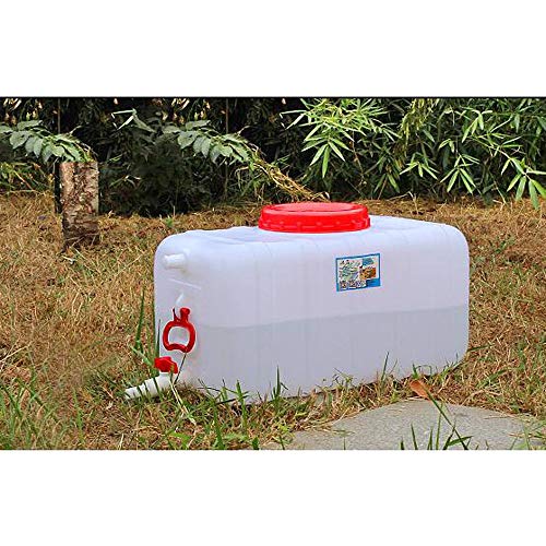 Dore Home 200L Horizontal Plástico Tanque De Almacenamiento De Agua del Cubo Grande De Agua con Tapa Exterior Plaza De Almacenamiento De Agua del Cubo (Size : 25L)