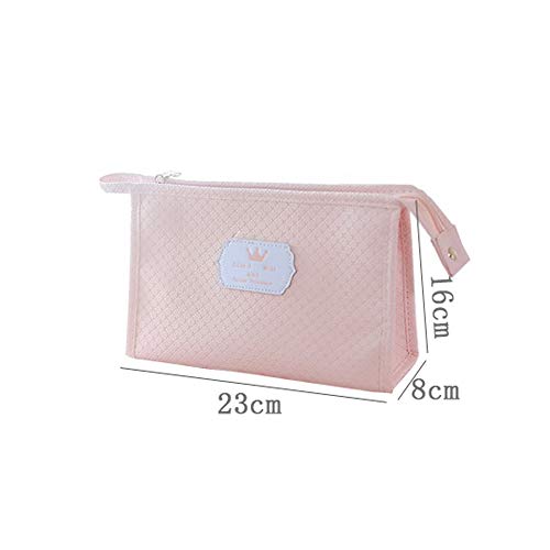 Drametree Bolsa de cosméticos de Cuero Bolsas de Lavado portátiles Bolsa de Almacenamiento de Viaje Bolsa de Organizador Impermeable con Estuche de Almacenamiento Divisor Ajustable para niña y Mujer