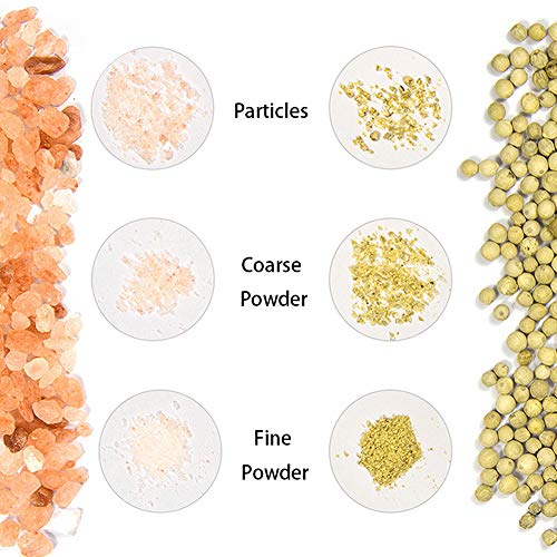 Dream HorseX caída Madera de Roble Molinillo de Pimienta y una Amoladora, núcleo de cerámica de trituración de Madera Sal y Pimienta Amoladora, Ajustable Molinillo de cerámica(5 Pulgadas)