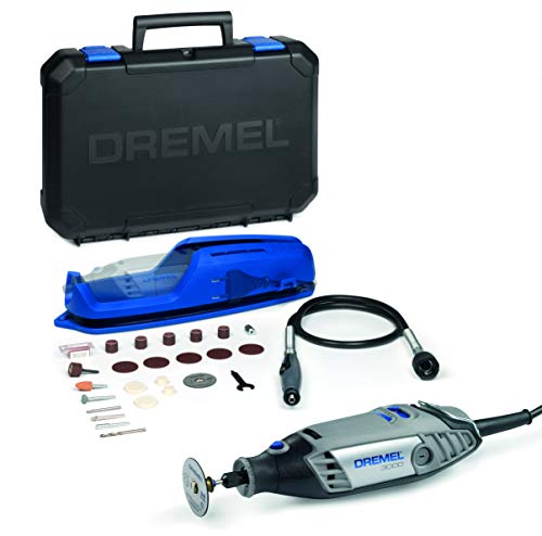 Dremel 3000 - Multiherramienta 130 W, kit con 1 complemento y 25 accesorios, velocidad variable 10.000 - 33.000 rpm para tallar, grabar, fresar, amolar, limpiar, pulir, cortar y lijar