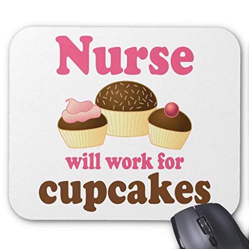 Drempad Alfombrillas De Ratón Custom, Occupation Will Work for Cupcakes Nurse Mouse Pad 11.8"*9.8"