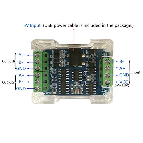 DSD TECH SH-RT102 Extensor repetidor RS485 para enrutamiento Modbus