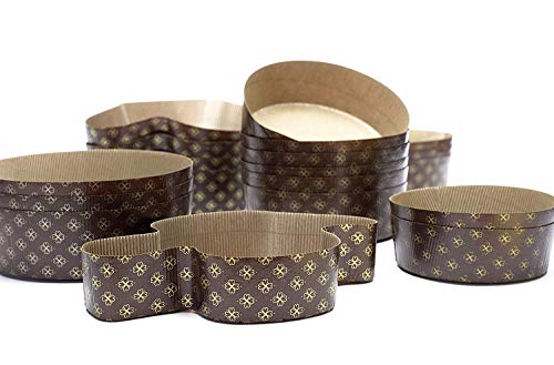 Ducomi Molde para Colomba Pasquale - Formas para Dulces de Pascua en Papel - Moldes Resistentes en Varios Tamaños - Idea de Regalo - Made in Italy (1000 gr, 8 Pcs)