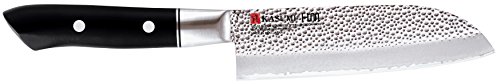 Due Cigni K-74013 Kasumi - Cuchillo de chef pequeño profesional japonés Santoku, 13 cm, acero inoxidable, color negro