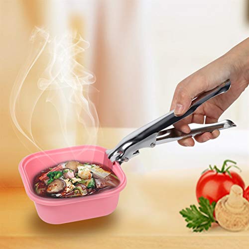 DUO ER Clip de Acero Inoxidable de Cocina Anti-Quemaduras Aislamiento Cuenco Pan Clip portátil Duradero Caliente Tabla de Cortar Barbacoa acortar Las Herramientas de Cocina