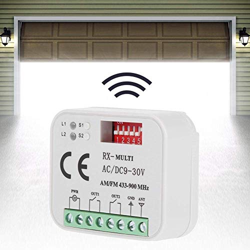 Duokon - Receptor de Control Remoto para Puerta de Garaje de plástico Universal SMG-662MRX BFT FAAC Sommer 300-900 MHz