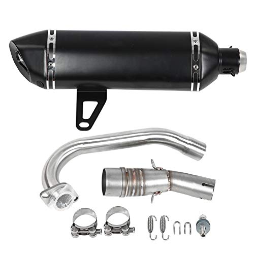 Duokon Sistema de escape completo de la motocicleta, Acero inoxidable Motocicleta Silenciador de tubo de escape Adecuado para Xmax250 Xmax300 17-18 Contiene Uno Desmontable DB Killer