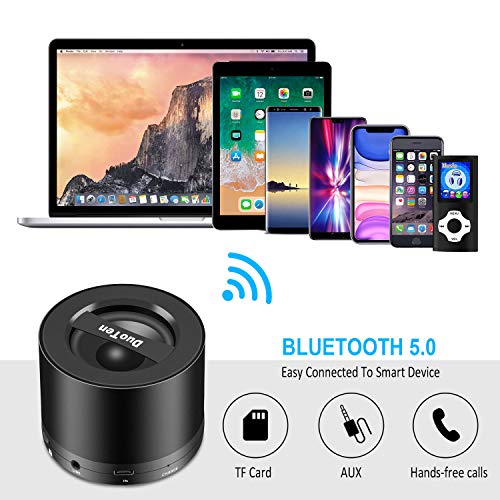 DuoTen Altavoz Inalámbrico Portátil, Altavoz Bluetooth Inalámbrico 6W, Graves Profundos, TWS, Radio, Micrófono Incorporado, AUX, 8horas De Reproducción, Cordón, Tamaño Mini Para Viajes, Deporte, Hogar