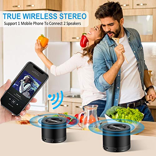 DuoTen Altavoz Inalámbrico Portátil, Altavoz Bluetooth Inalámbrico 6W, Graves Profundos, TWS, Radio, Micrófono Incorporado, AUX, 8horas De Reproducción, Cordón, Tamaño Mini Para Viajes, Deporte, Hogar