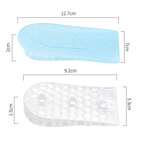 Durable 10pairs JF101 invisible transparente de silicona Heel Pad Recrecimiento Recrecimiento de la plantilla media de absorción de choque Pad, Especificación: Una Capa (Color : Gray)