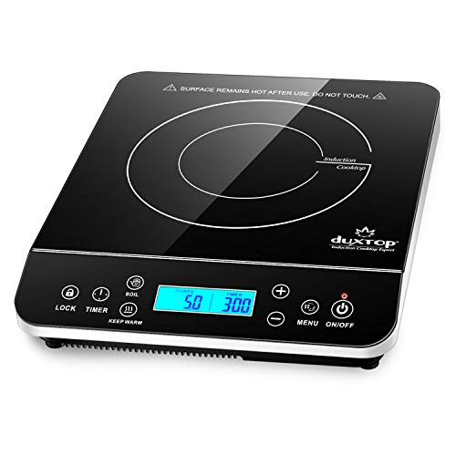 Duxtop Placa de Inducción Portátil, 2100W Cocina Electrica Portatil, Hornillo Eléctrico, Panel de Control Táctil con Pantalla LCD, Temporizador de 10 Horas, Bloqueo de Seguridad, 9600LS