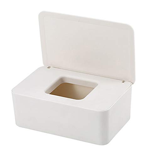 DXIA Caja de Almacenamiento para Pañuelos,Caja De Servilletas, Dispensador de Toallitas Húmedas y Secas, Caja Portátil De Viaje con Cubierta a Prueba de Polvo, para Pañuelos Húmedos para El Hogar