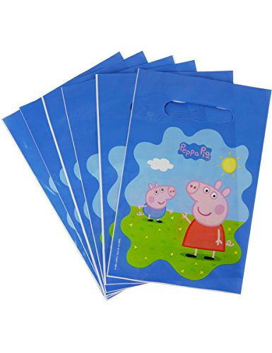 DYNASTRIB Peppa Pig - Bolsas para Caramelos, 6 Unidades, Multicolor, 23 x 15 cm