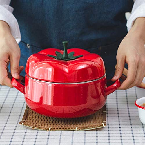 DYXYH Olla de Tomate, suplemento alimenticio para bebés, Olla de Sopa, Olla de Esmalte para el hogar, Olla de estofado, Cocina de inducción de Gas