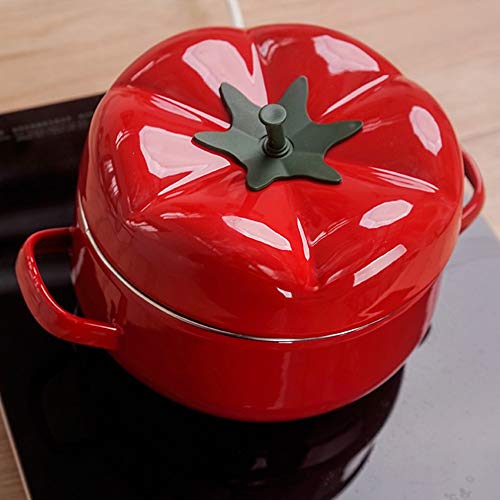 DYXYH Olla de Tomate, suplemento alimenticio para bebés, Olla de Sopa, Olla de Esmalte para el hogar, Olla de estofado, Cocina de inducción de Gas