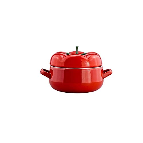 DYXYH Olla de Tomate, suplemento alimenticio para bebés, Olla de Sopa, Olla de Esmalte para el hogar, Olla de estofado, Cocina de inducción de Gas