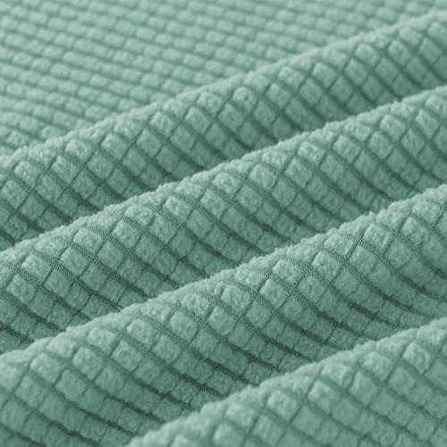 E EBETA Funda de sofá, Tejido Jacquard de poliéster y Elastano, Funda de Clic-clac elástica Cubiertas de sofá de 3 Plaza (Verde Claro, 185-235 cm)