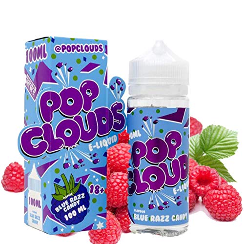 E Liquid POP Clouds Blue Razz 100ml - 70vg 30pg - booster shortfill + ELiquid The Boat 10 ml lima limón - Pack de 2 líquidos para cigarrillo electrónico.