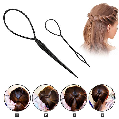 E-More 25pcs Accesorios de Peinado, Herramientas Accesorios Hacedor Braid Cabello Trenzado Peinado Clip Herramientas para Diseño de Espuma para Niñas Mujeres con pelo DIY