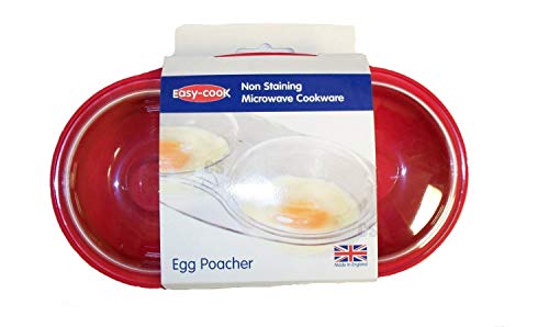 Easy Cook, Huevos de policarbonato al horno que no manchan para microondas, rojo