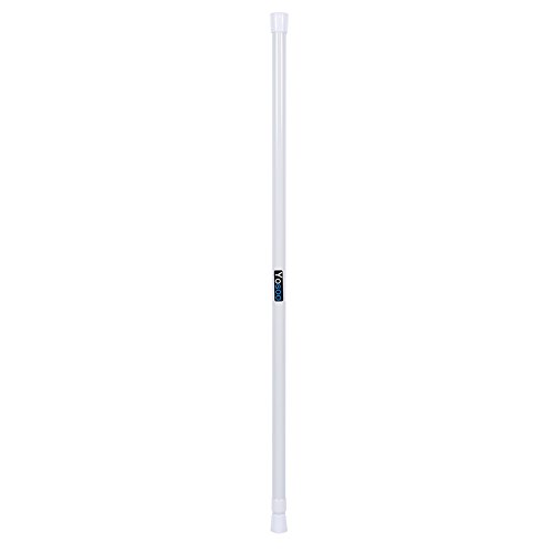 EBTOOLS - Barra de cortina telescópica, ajustable con muelles, para colgar en el baño, armarios, barra de ducha extensible con almohadillas antideslizantes., hierro, 105-200cm