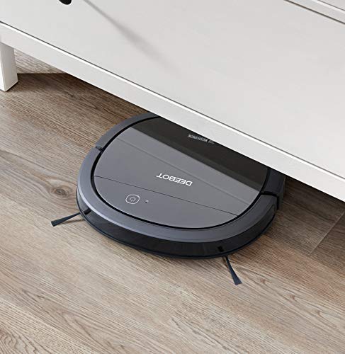 Ecovacs OZMO Slim10 - Robot Aspirador 4 en 1: barre, aspira, pasa mopa y friega, navegación inteligente, control por App, Wifi, 4 modos de limpieza, diseño ultrafino, suelo duro, Gris