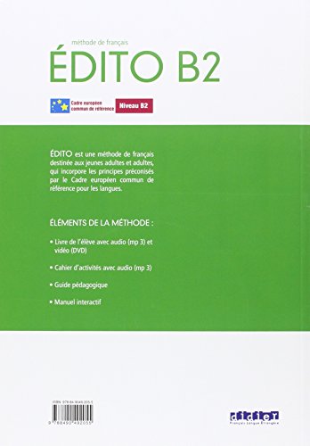 EDITO B2 ELEVE+CD+DVD - 9788490492055 (Nouvel Edito)