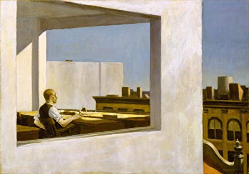 Edward Hopper Giclee Papel de Arte impresión Obras de Arte Pinturas Reproducción de Carteles(Oficina en una pequeña Ciudad) #XZZ