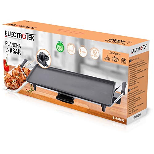 Electrotek Plancha de Asar, Superficie de Cocinado 47 * 26 cm Et-Pa2000