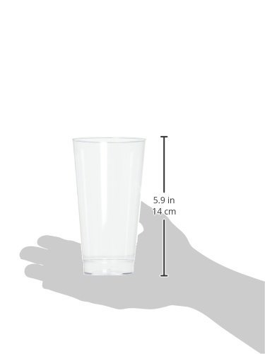 Elegante rígida de plástico transparente – Tall fiesta vasos/vasos – 16oz (454ml) – 40 piezas