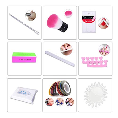 Elite99 Lámpara UV LED para Uñas 24w, 6 Colores Kit de Esmaltes Semipermanentes en Gel UV LED, Base y Top Coat, Semipermanentes, Removedor de Uñas y Accesorios 002