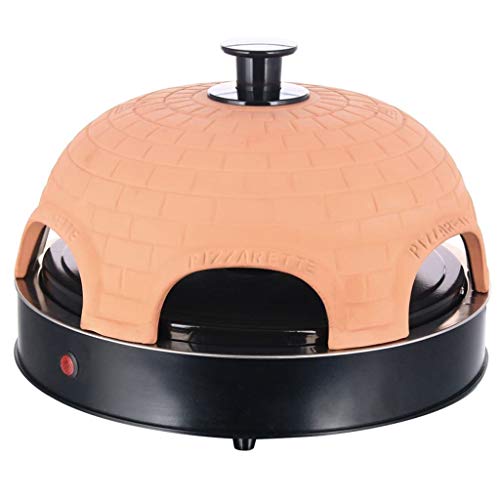 Emerio PO-115984 Horno para Pizzas Eléctrico, 1200 W, Terracota, Terracotta Orange, Schwarz