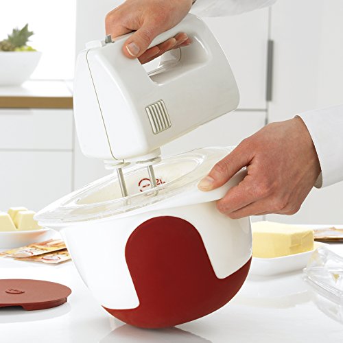 Emsa Mix and Bake Recipiente para Mezclar con Tapa, Termoplástico, Rojo/Blanco, 3 L, 1 Unidad