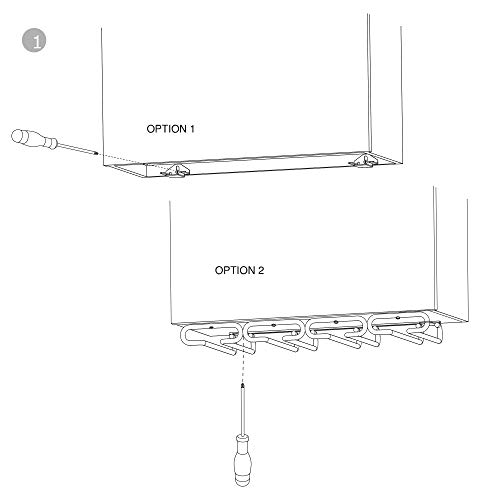 EMUCA - Porta Copas de 4 líneas para Muebles, Soporte para Copas para Estantes o Bares, 280 mm, Acero, Acabado Cromado