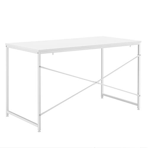 [en.casa] Mesa Escritorio 120 x 60 x 72 cm Mesa de Oficina Mesa de Trabajo Blanco