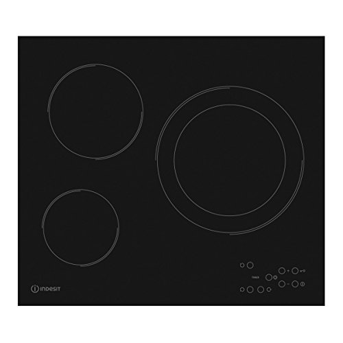 Encimera - Indesit RI 360 C (ES), Vitrocerámica, 3 zonas, 9 niveles