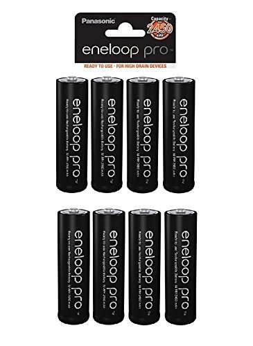 Eneloop XX - Pilas AA (2550 mAh, tecnología eneloop, mínimo 2450 mAh, incluye 2 estuches para pilas)